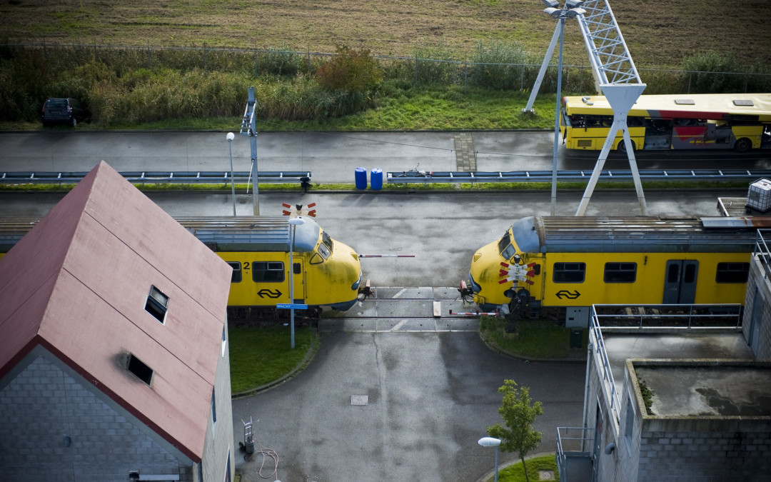 Railroad with train